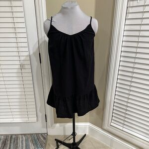 Z supply Danny gauze mini dress, black, size L